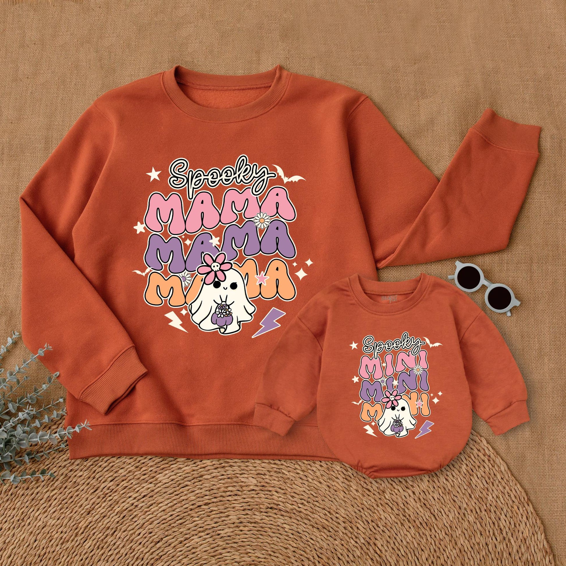 Mom and Mini Halloween Sweatshirt, Spooky Matching Outfit, Gift Idea