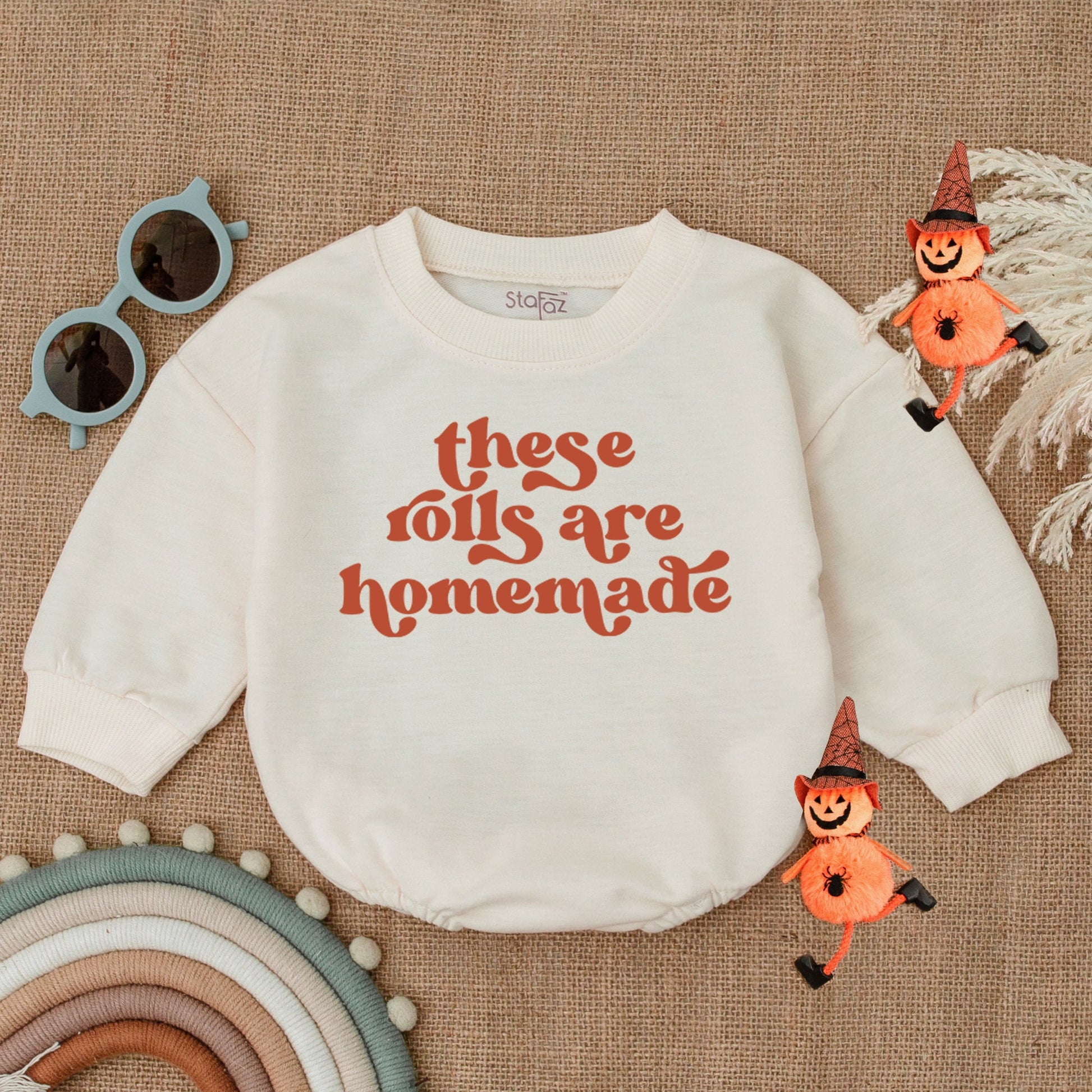 Thanksgiving Baby Outfit: Funny Romper & Cozy Sweater for Fall