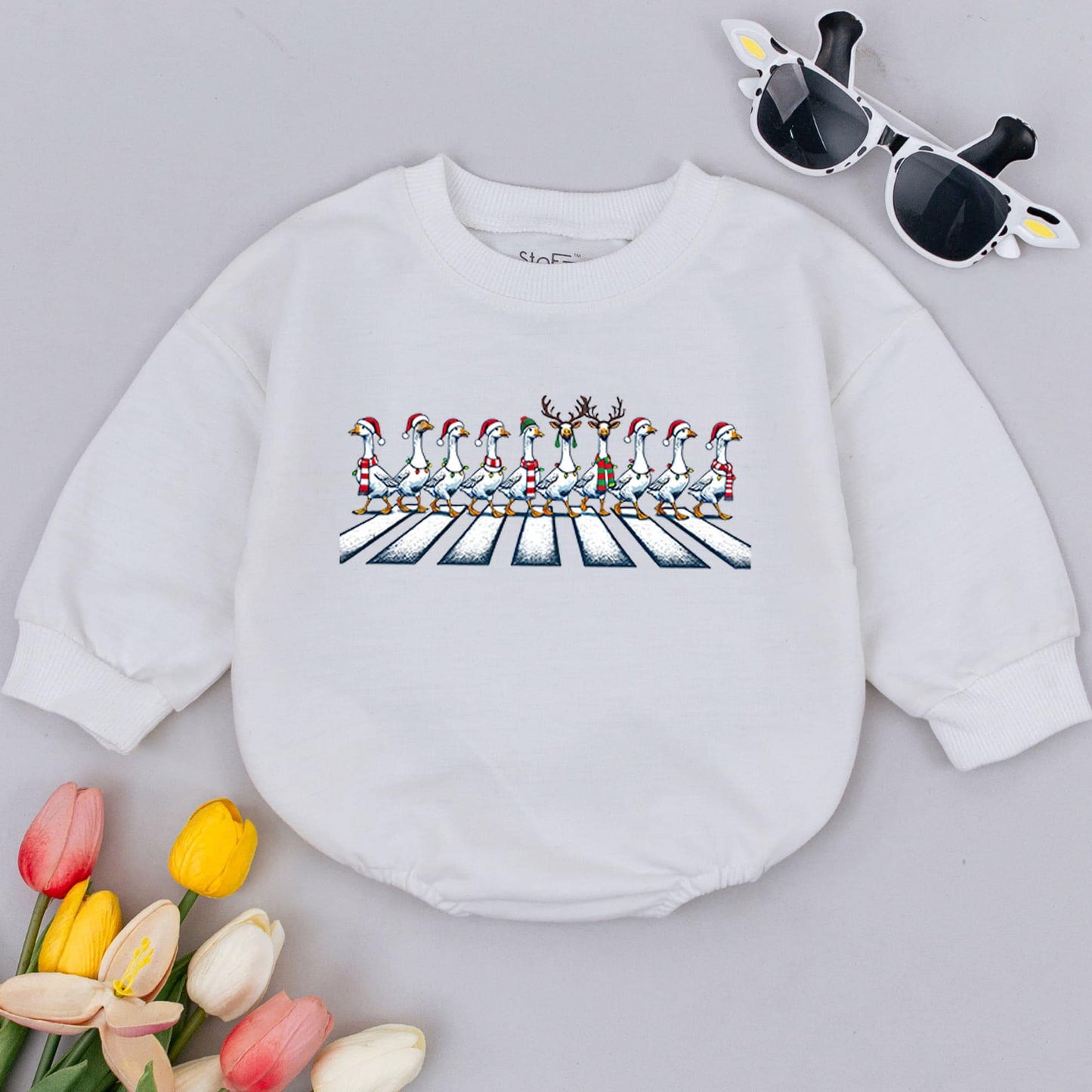 Duck-Themed Christmas Baby Romper | Farm Animal Holiday Outfit Gift