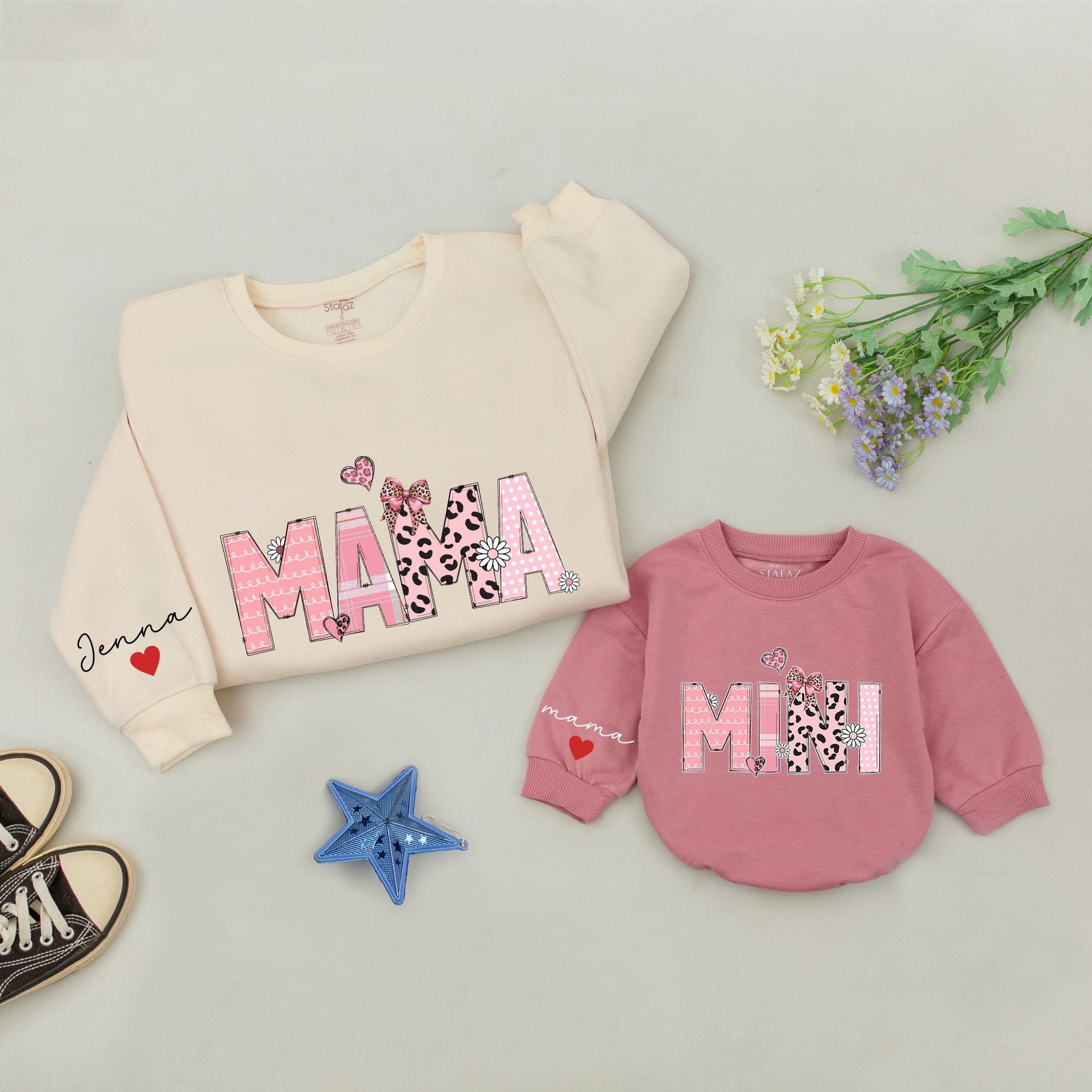 Customized Mama and Mini Fall Sweatshirts, Family Matching Outfits