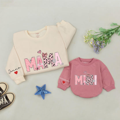 Customized Mama and Mini Fall Sweatshirts, Family Matching Outfits
