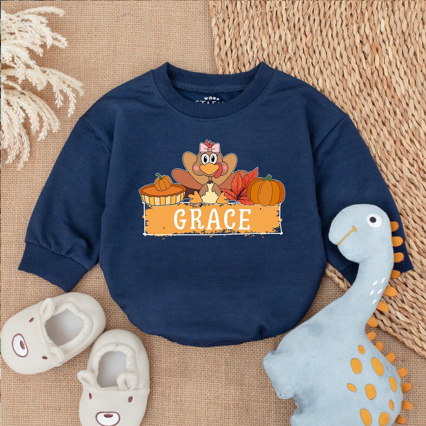 Thanksgiving Baby Romper Outfit – My First Holiday Bubble Suit
