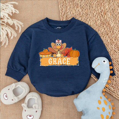 Thanksgiving Baby Romper Outfit – My First Holiday Bubble Suit