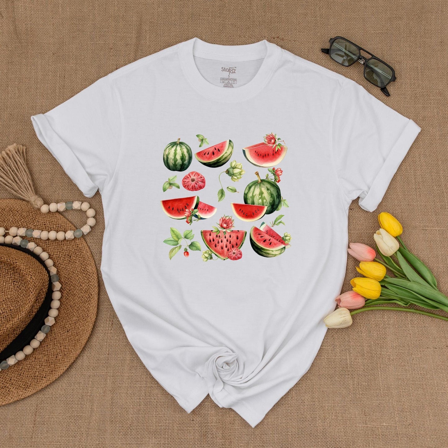 Vintage Watermelon T-Shirt, Trendy Graphic Tee, Perfect Gift for Her