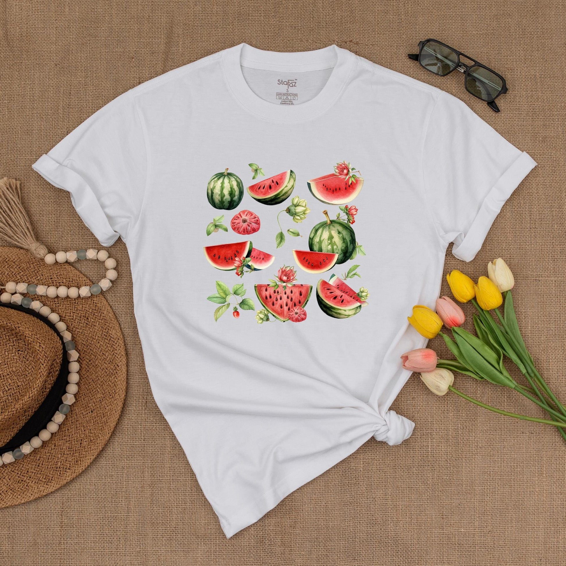 Vintage Watermelon T-Shirt, Trendy Graphic Tee, Perfect Gift for Her