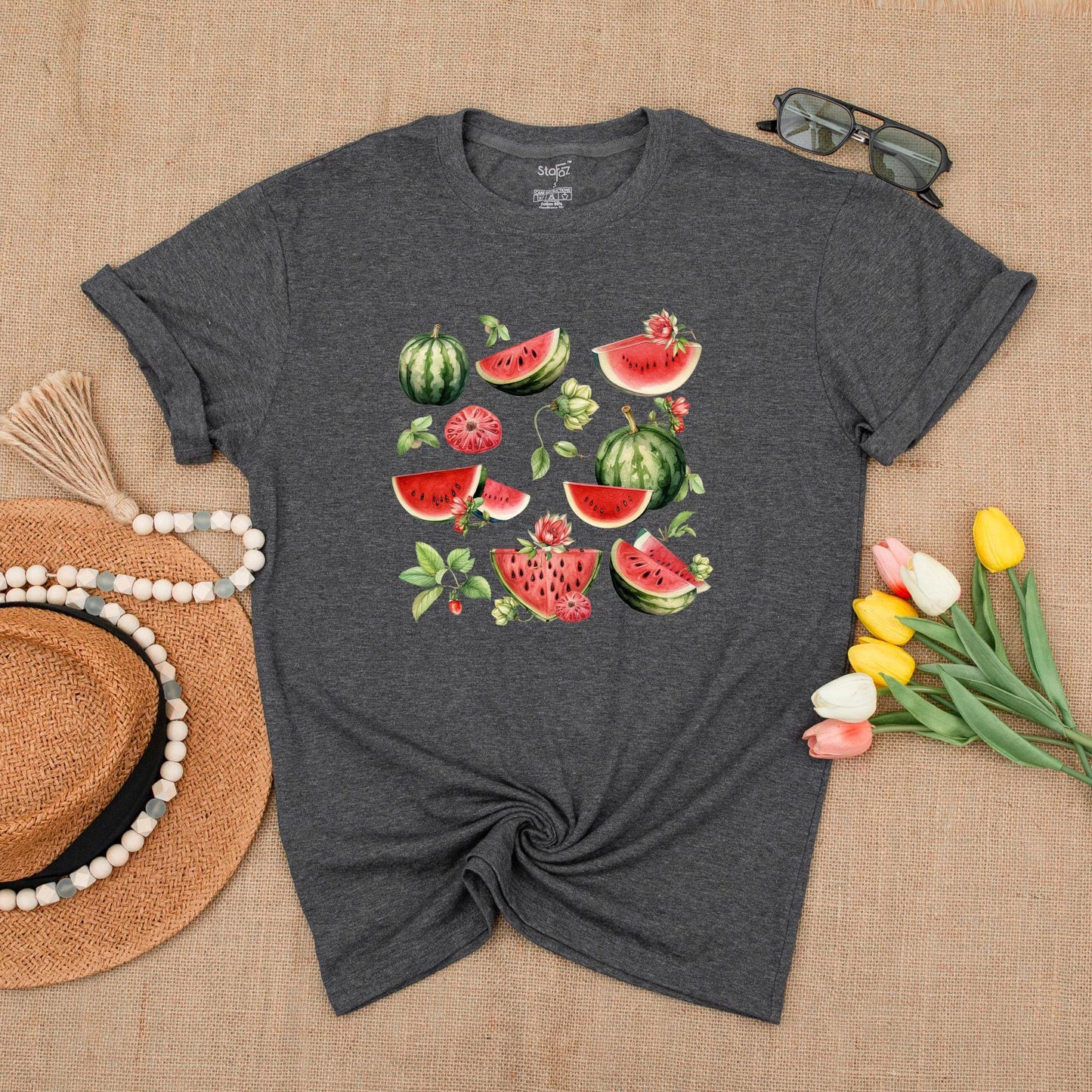 Vintage Watermelon T-Shirt, Trendy Graphic Tee, Perfect Gift for Her