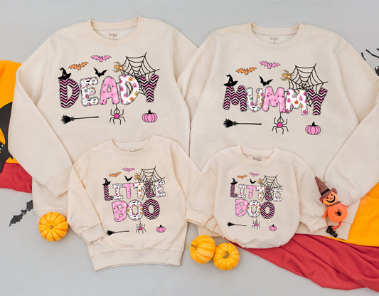 Matching Halloween Family Outfits: Sweatshirts, Shirts, Baby Tees