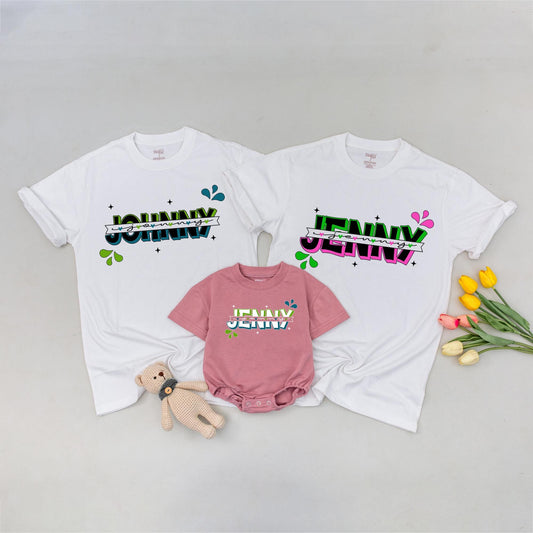 Custom Family Matching Shirts - Personalized Outfits for Baby, Mom & Dad