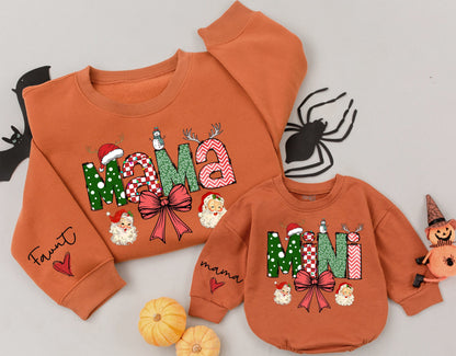 Matching Mama & Mini Sweatshirt Set: Cute Family Christmas Outfit