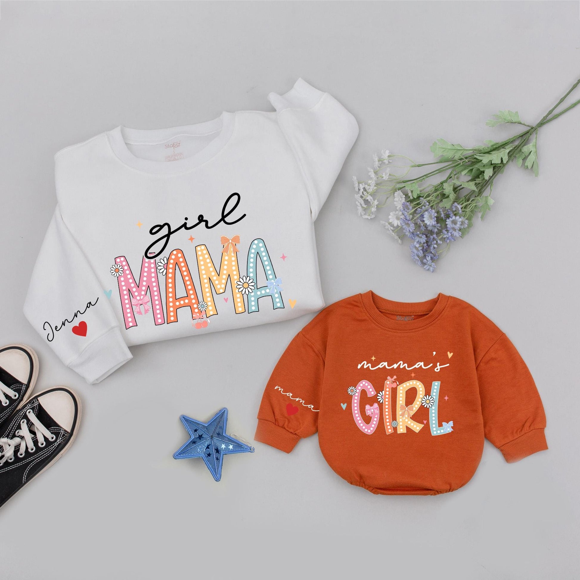 Mama & Me Retro Sweatshirt Set: Matching Family, Mother's Day Gift