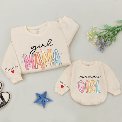 Mama & Me Retro Sweatshirt Set: Matching Family, Mother's Day Gift