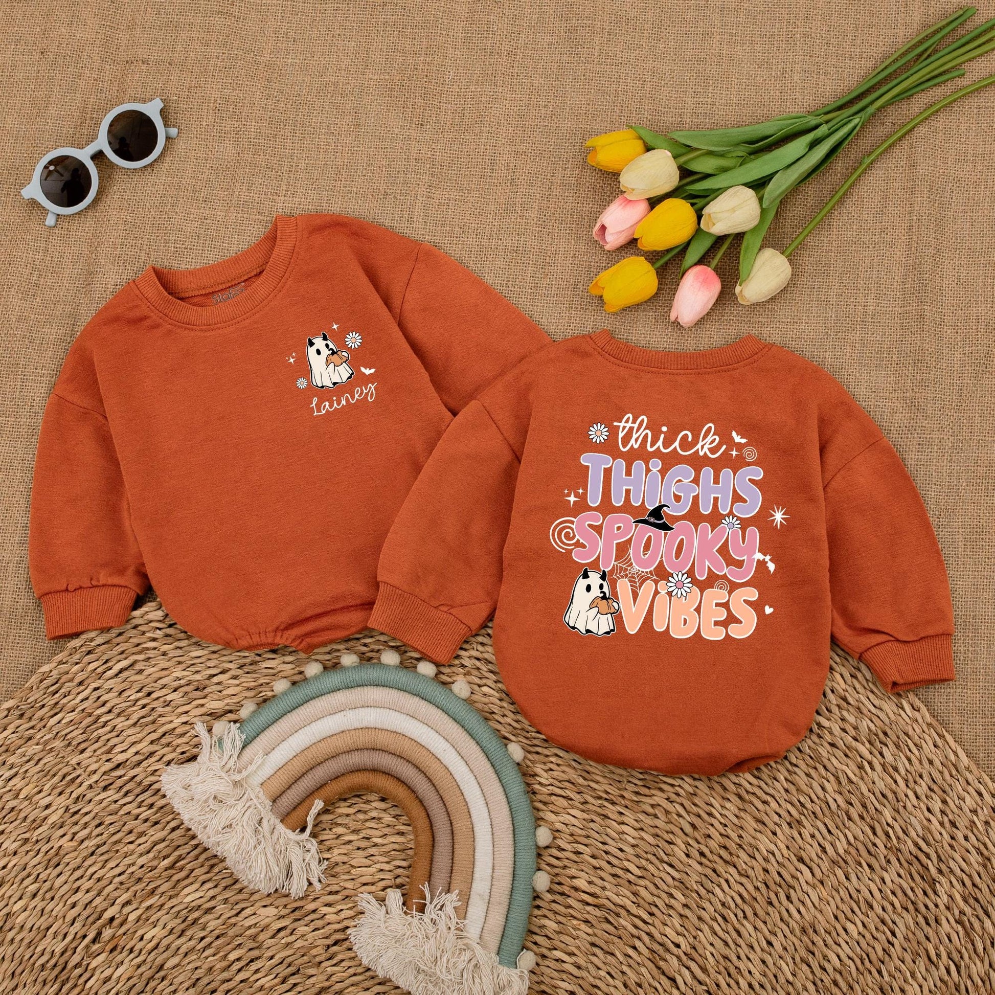 Spooky Vibes Baby Romper: My First Halloween Bubble Costume  