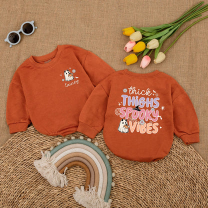 Spooky Vibes Baby Romper: My First Halloween Bubble Costume  