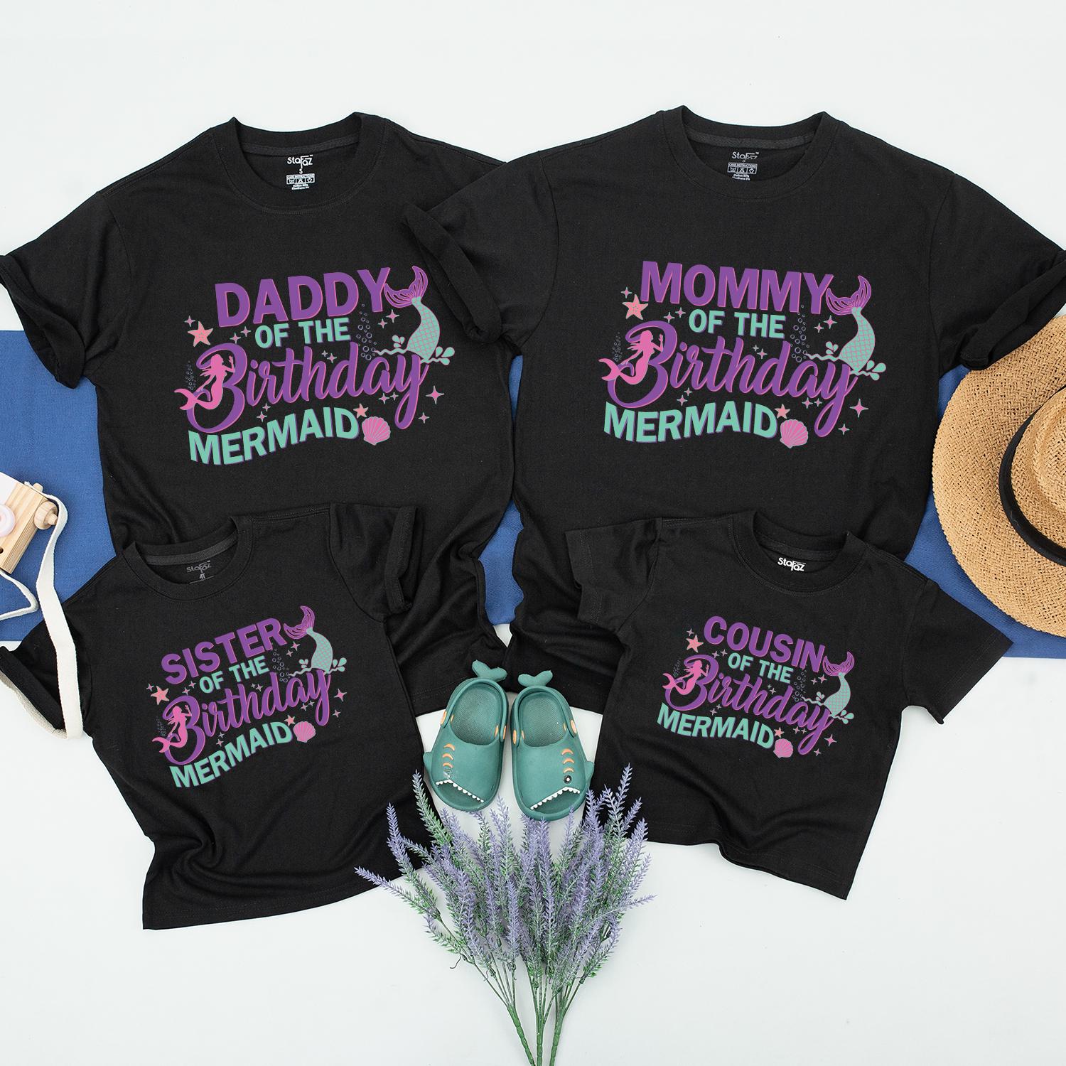 Mermaid Family Birthday Shirt Set – 1st Birthday & Party Outfit