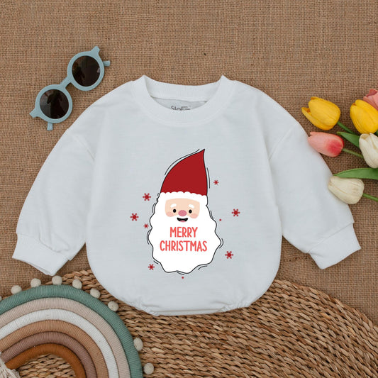 Santa Baby Romper: First Christmas Bodysuit & Winter Newborn Outfit