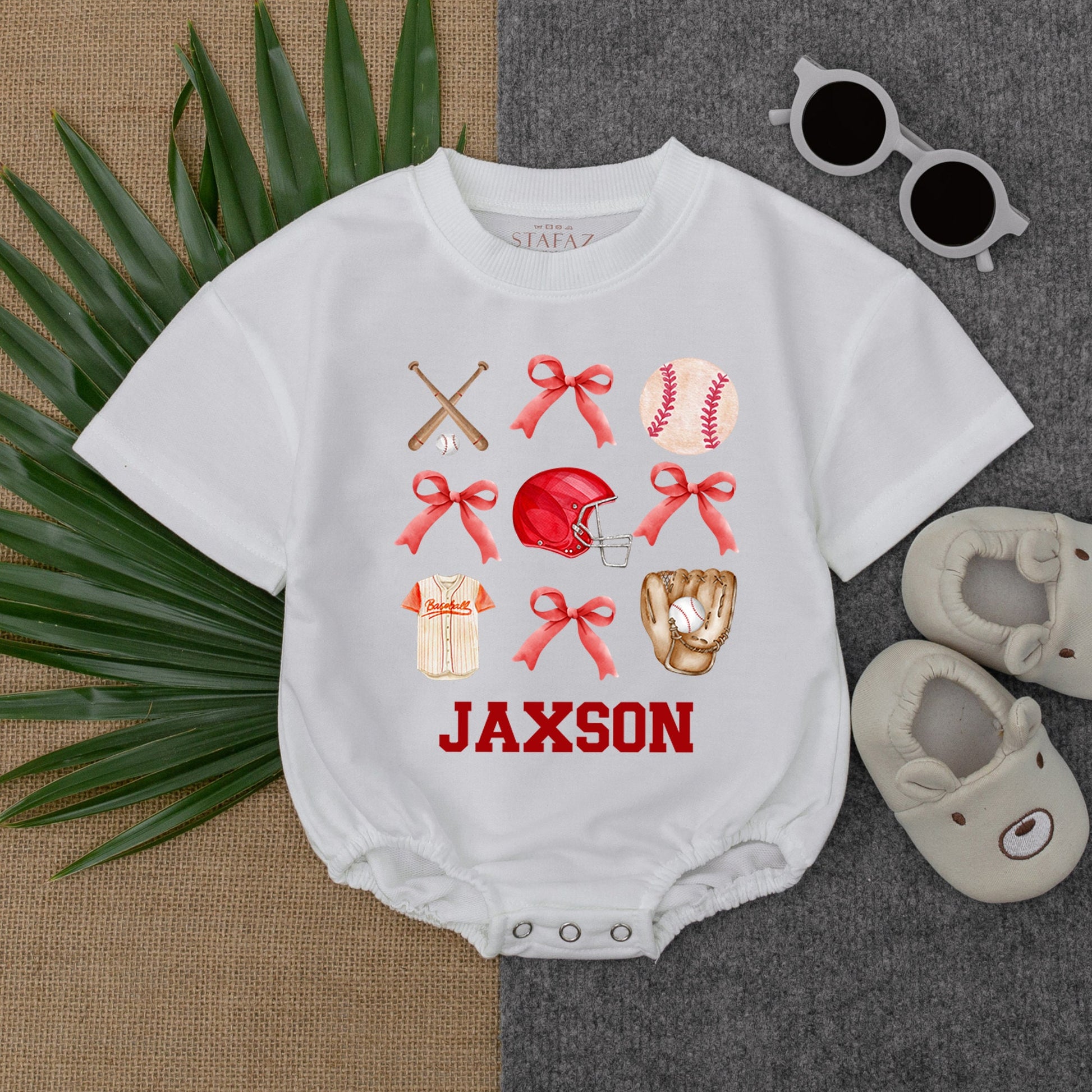 Custom Baseball Bubble Romper | Game Day Baby Outfit & Gift