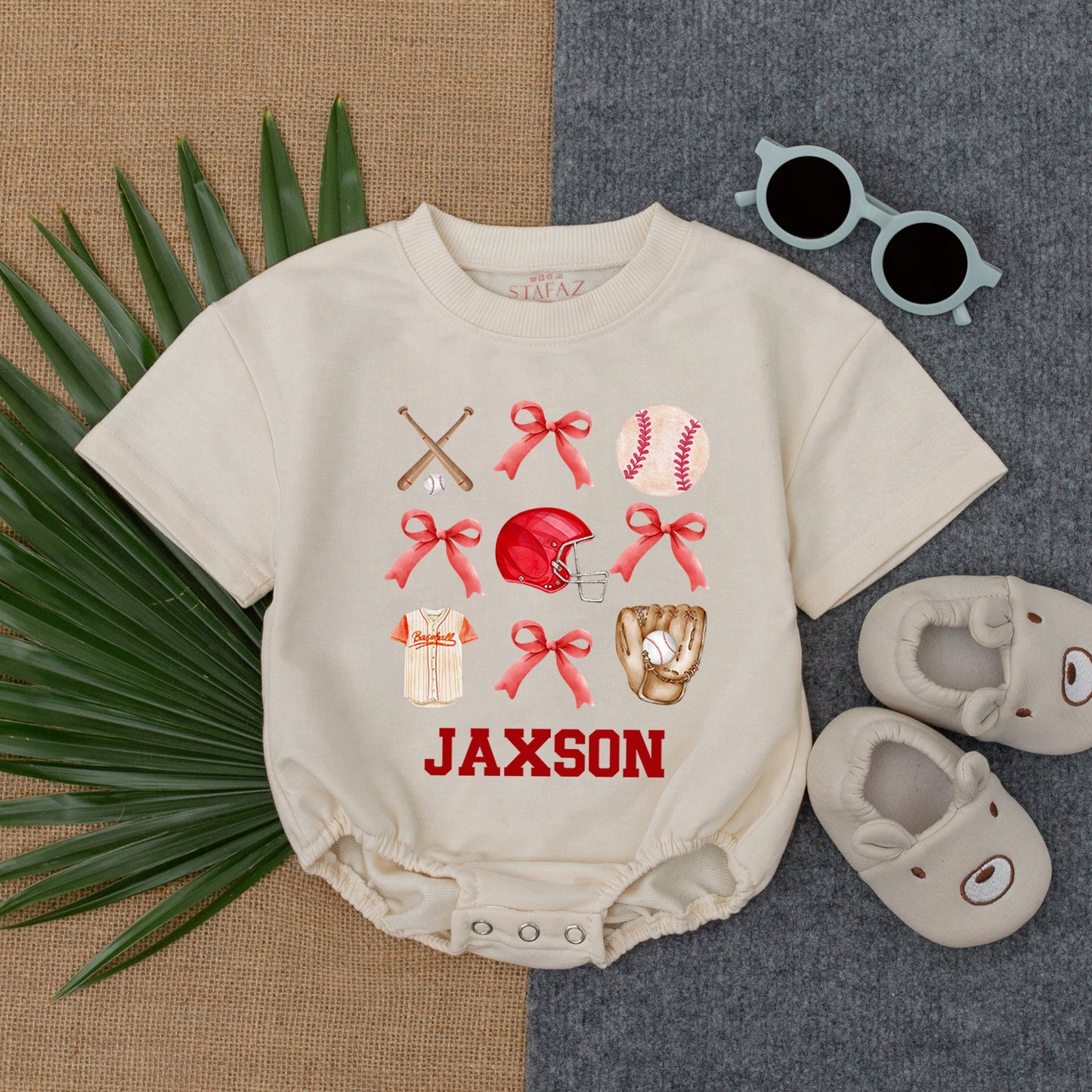 Custom Baseball Bubble Romper | Game Day Baby Outfit & Gift