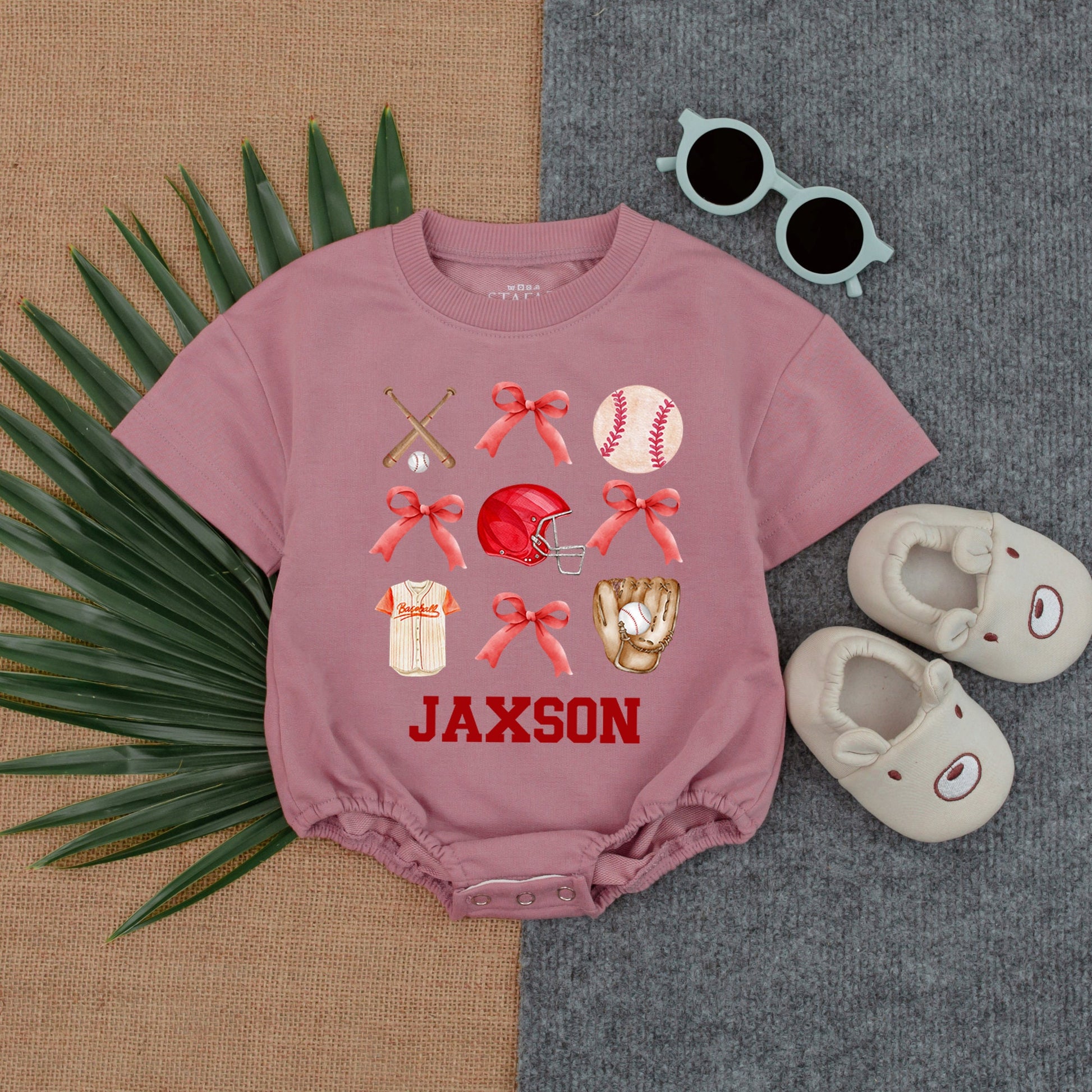 Custom Baseball Bubble Romper | Game Day Baby Outfit & Gift