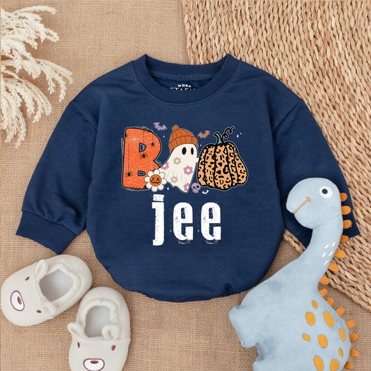 Boo Halloween Baby Girl Bodysuit First Halloween Outfit Spooky Season Pumpkin Costume Romper
