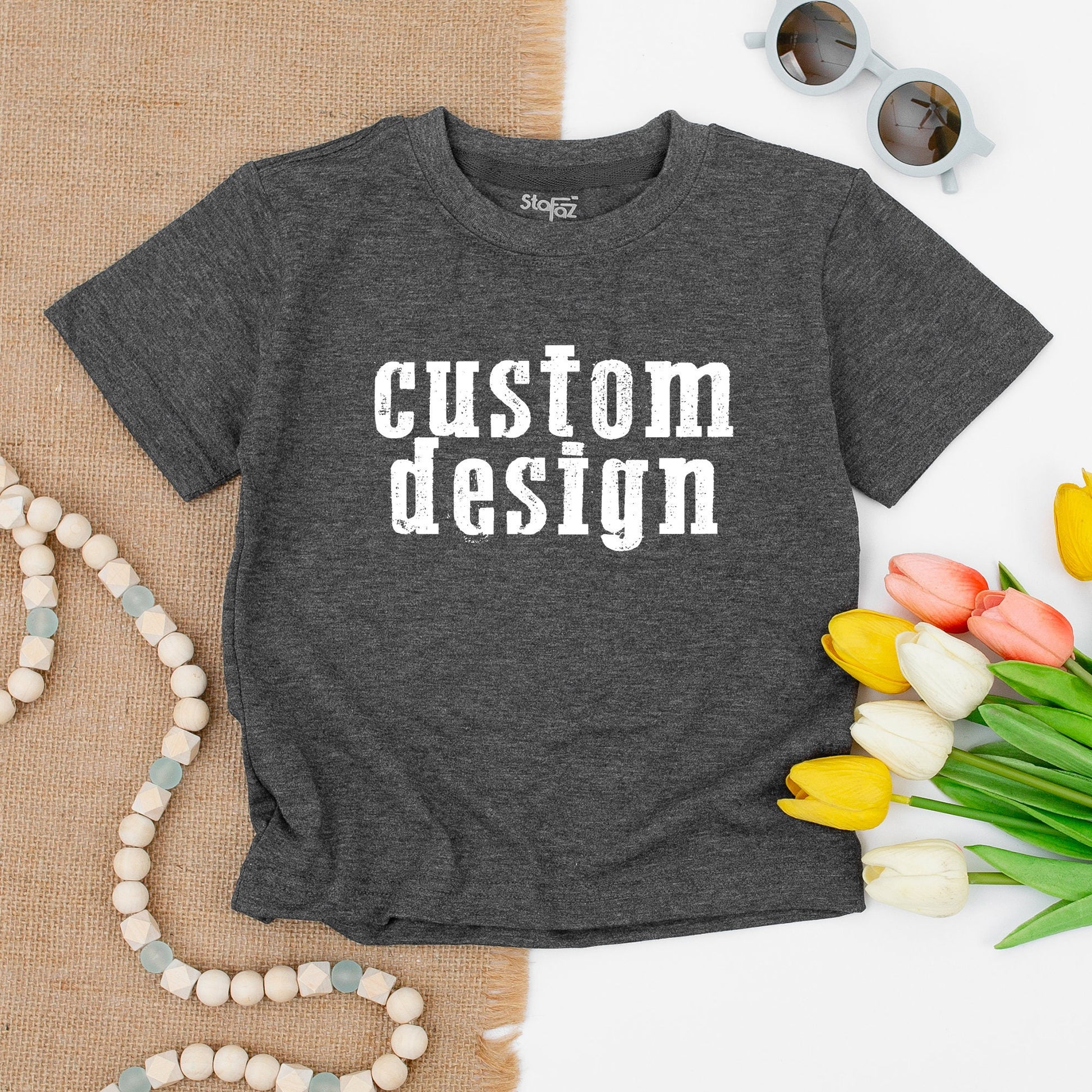 Custom Toddler Hockey Shirt with Bold Text Design | Personalized Gift for Baby Boy or Girl | Comfortable Cotton