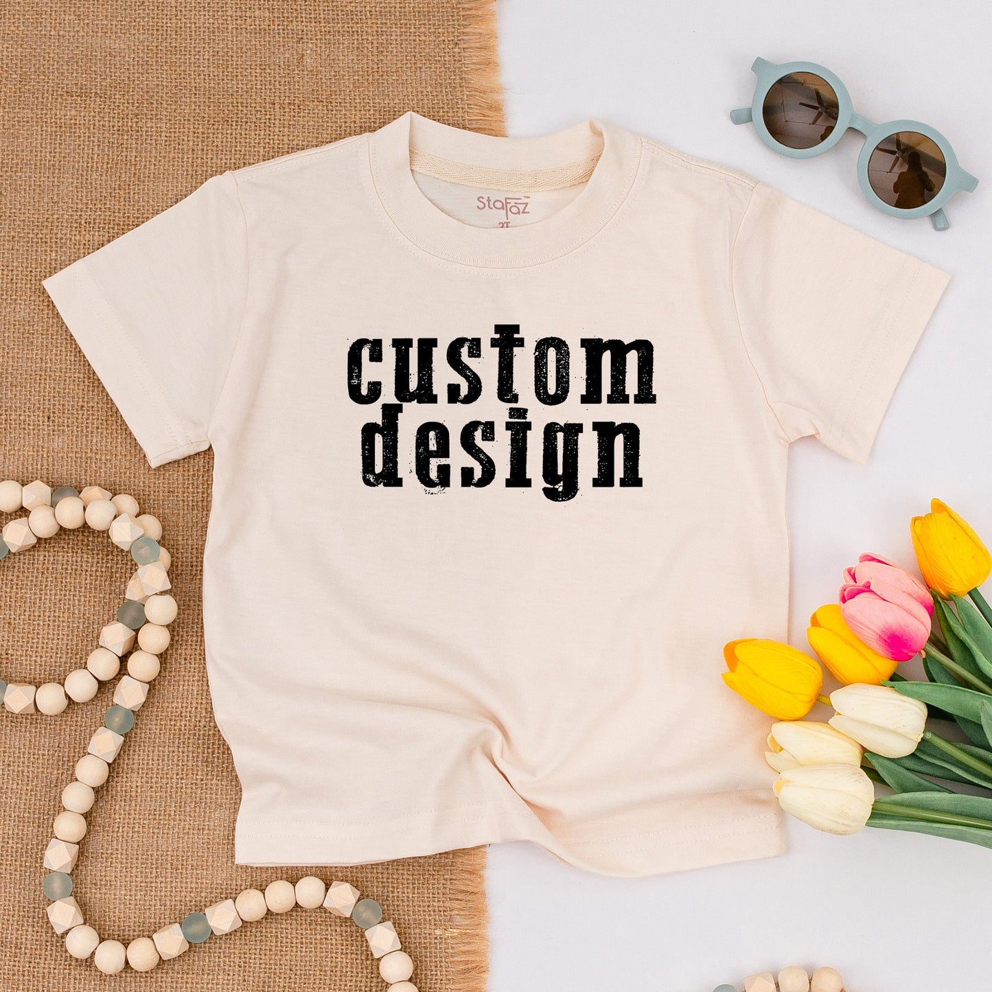 Custom Toddler Hockey Shirt with Bold Text Design | Personalized Gift for Baby Boy or Girl | Comfortable Cotton