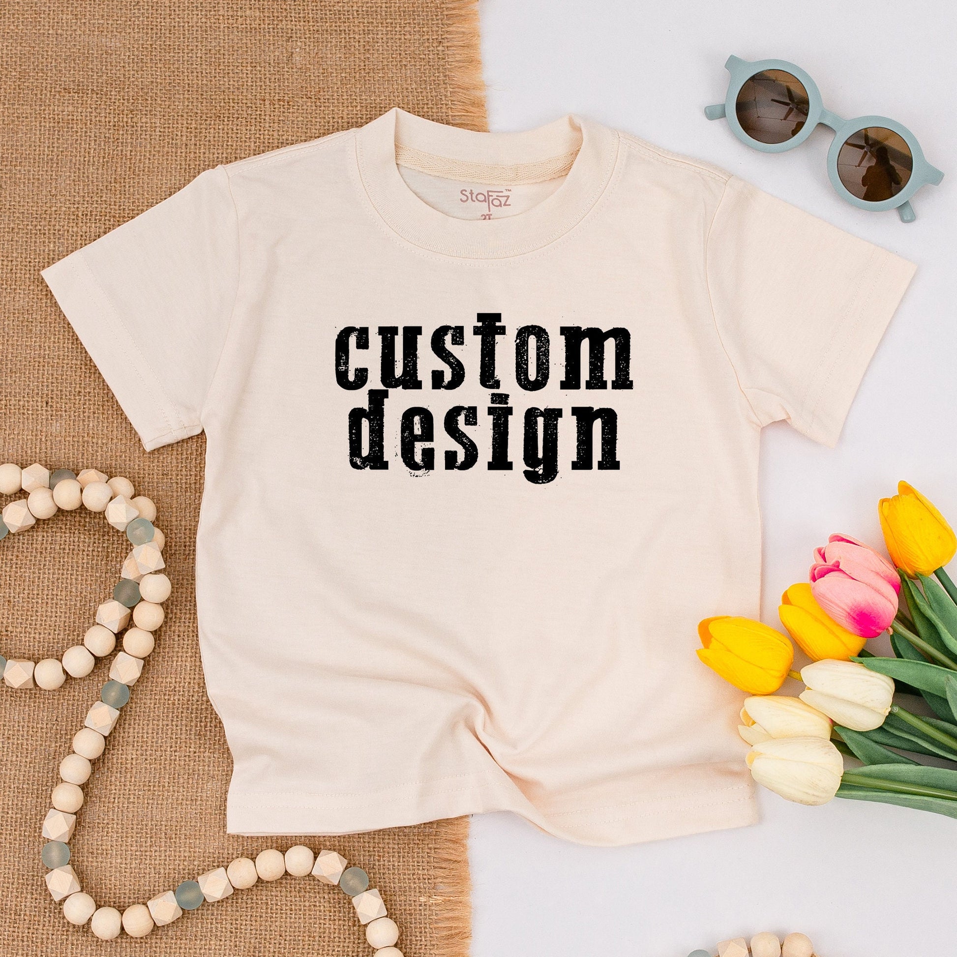 Custom Toddler Hockey Shirt with Bold Text Design | Personalized Gift for Baby Boy or Girl | Comfortable Cotton
