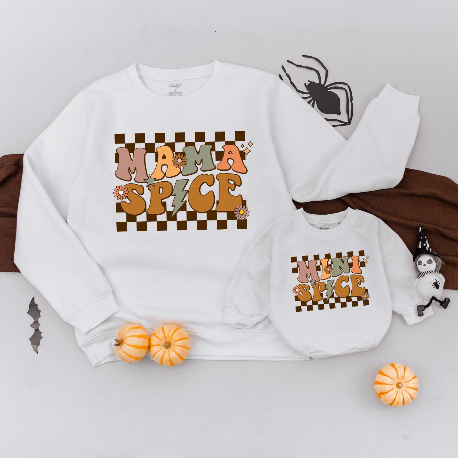 Retro Fall Thanksgiving Sweaters: Matching Mommy & Me Outfits