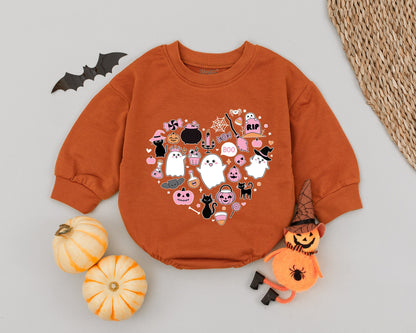 Adorable Pink Halloween Romper: Ghost Pumpkin Baby Costume Outfit