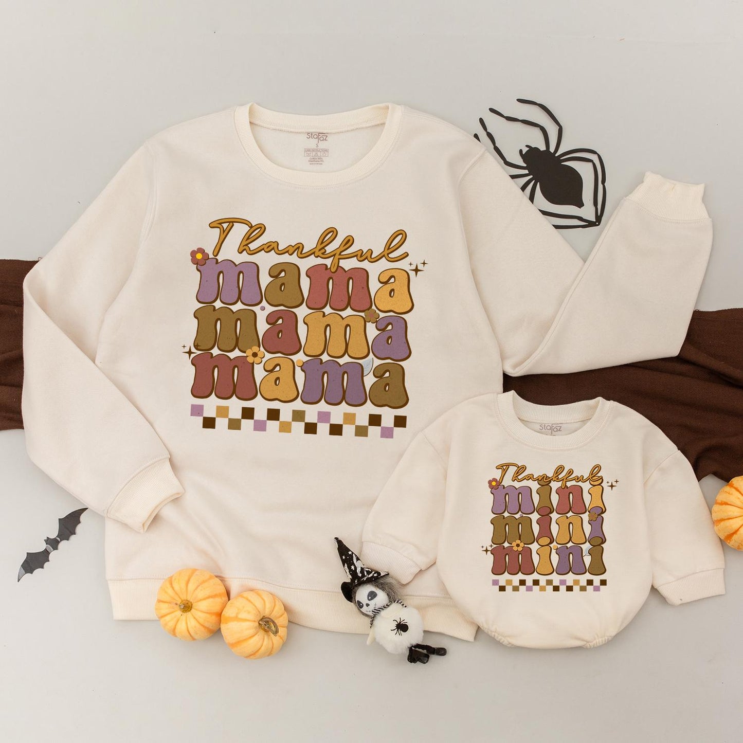 Mama & Mini Retro Thanksgiving Sweaters: Cute Fall Matching Outfit