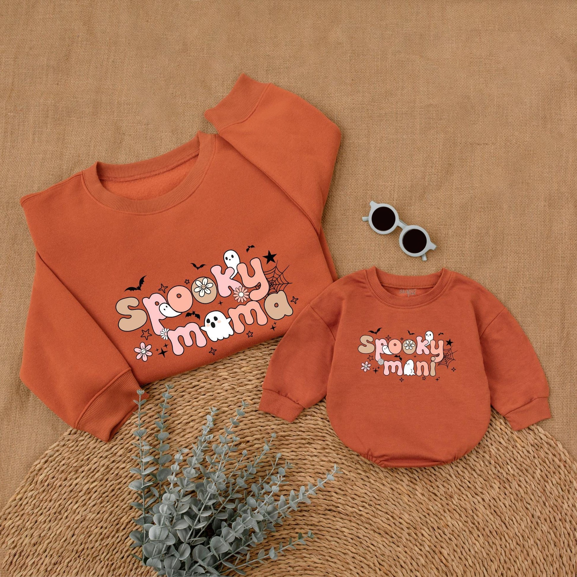 Halloween Matching Sweatshirts: Spooky Mama & Mini Mommy & Me Outfit