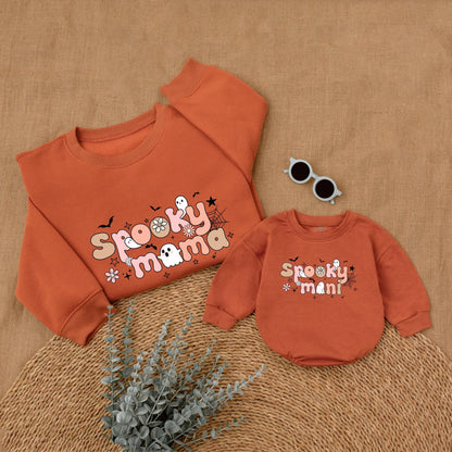 Halloween Matching Sweatshirts: Spooky Mama & Mini Mommy & Me Outfit