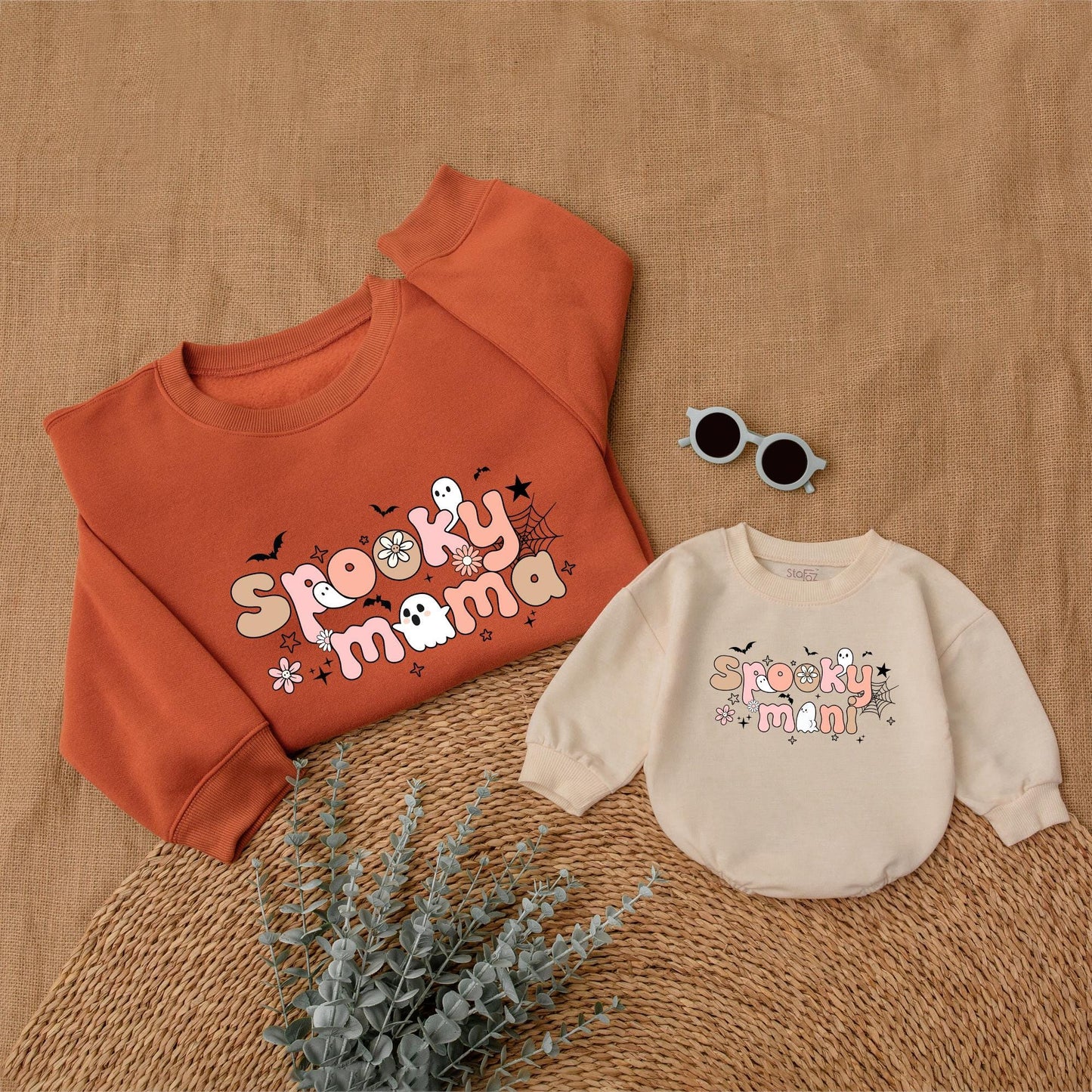 Halloween Matching Sweatshirts: Spooky Mama & Mini Mommy & Me Outfit