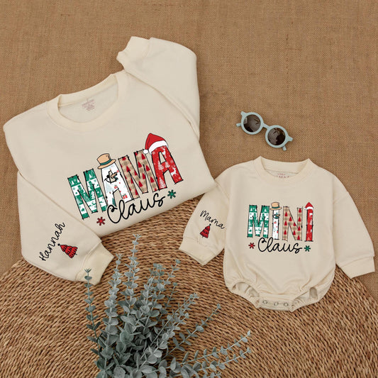 Mama and Mini Claus Christmas Sweatshirts | Family Matching Outfits