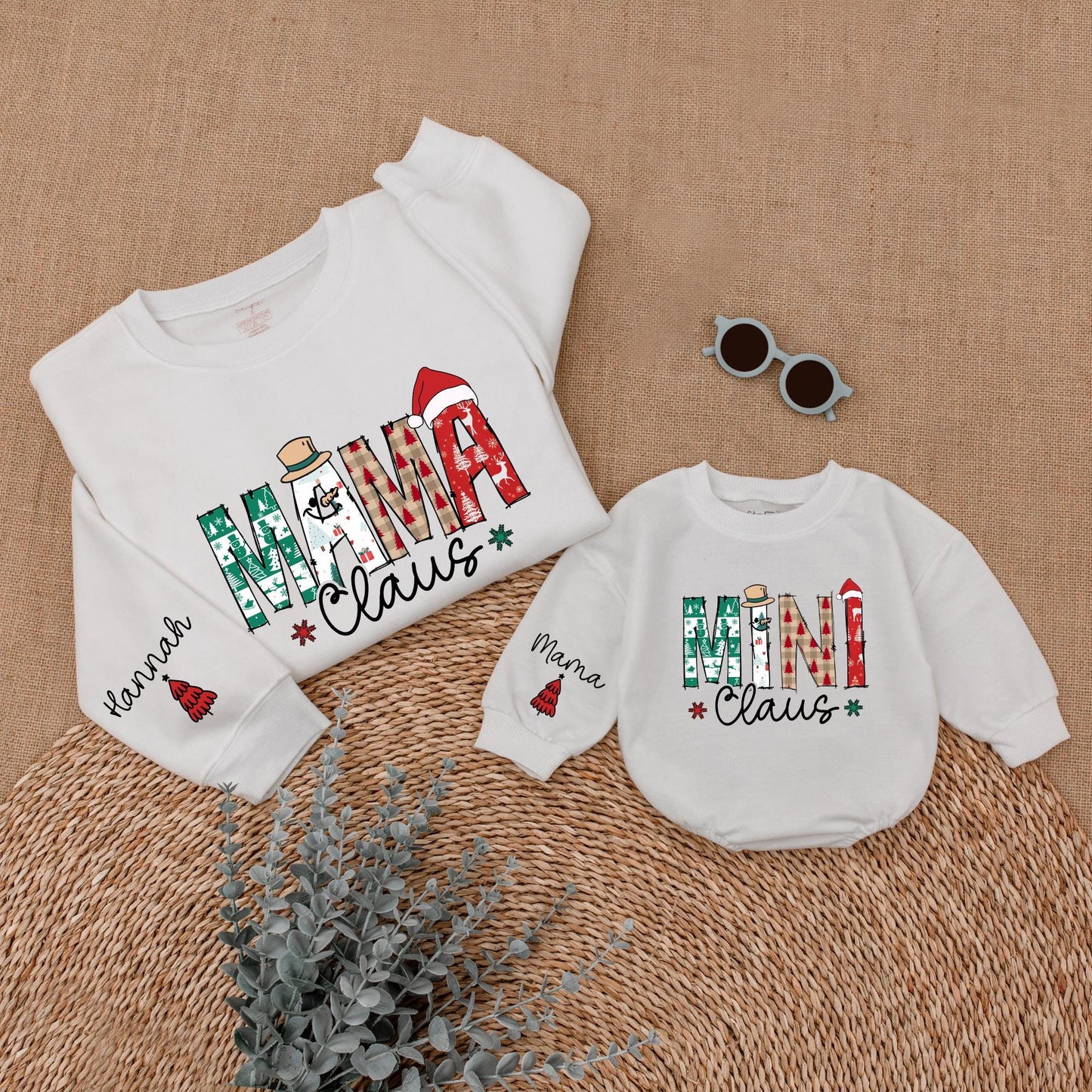 Mama and Mini Claus Christmas Sweatshirts | Family Matching Outfits