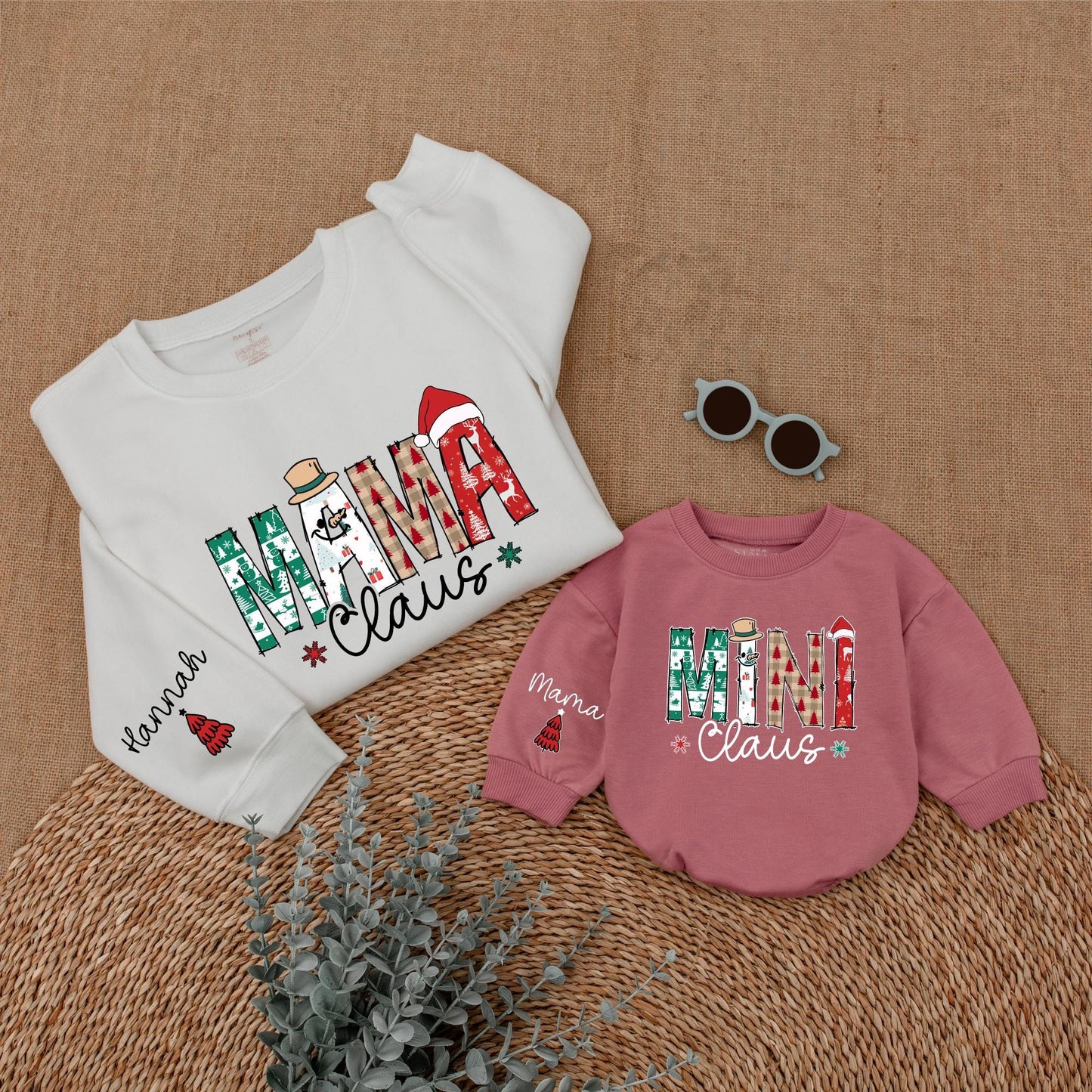 Mama and Mini Claus Christmas Sweatshirts | Family Matching Outfits