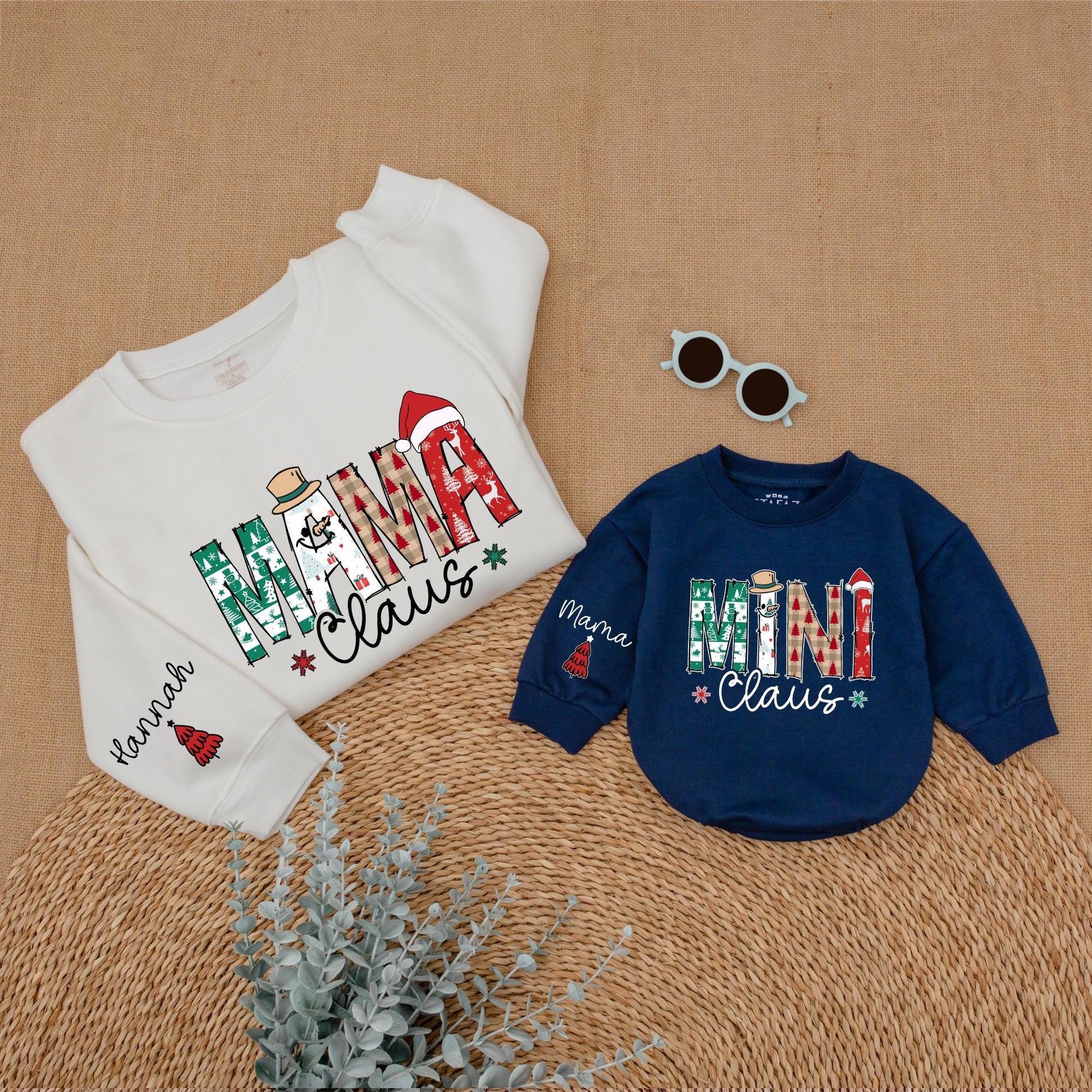 Mama and Mini Claus Christmas Sweatshirts | Family Matching Outfits