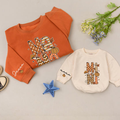 Matching Family Thanksgiving Sweatshirts: Mama and Mini Pumpkin Gift