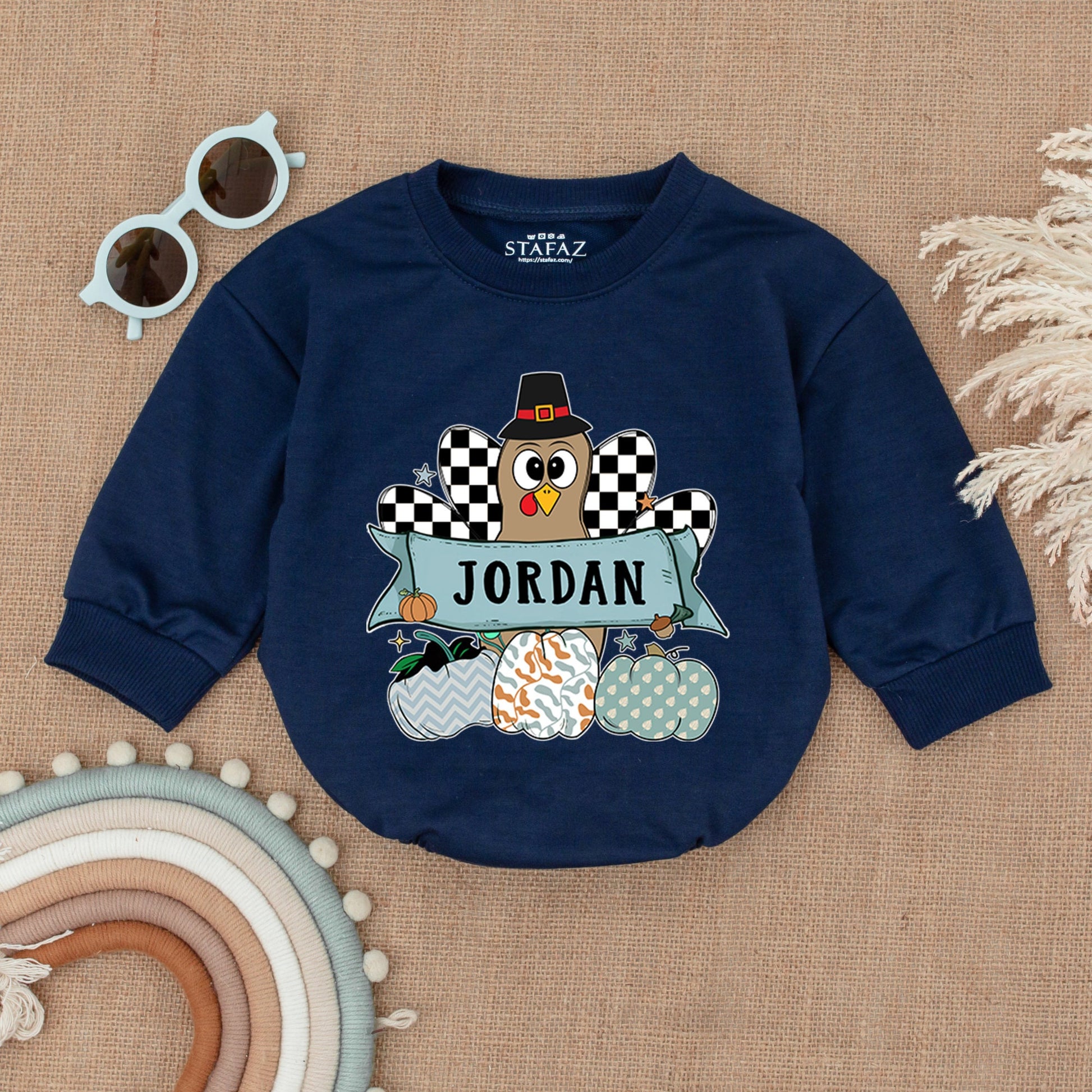 Fall Pumpkin Baby Romper: Custom Thanksgiving Outfit & Gift