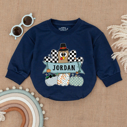 Fall Pumpkin Baby Romper: Custom Thanksgiving Outfit & Gift