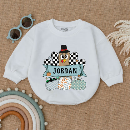Fall Pumpkin Baby Romper: Custom Thanksgiving Outfit & Gift