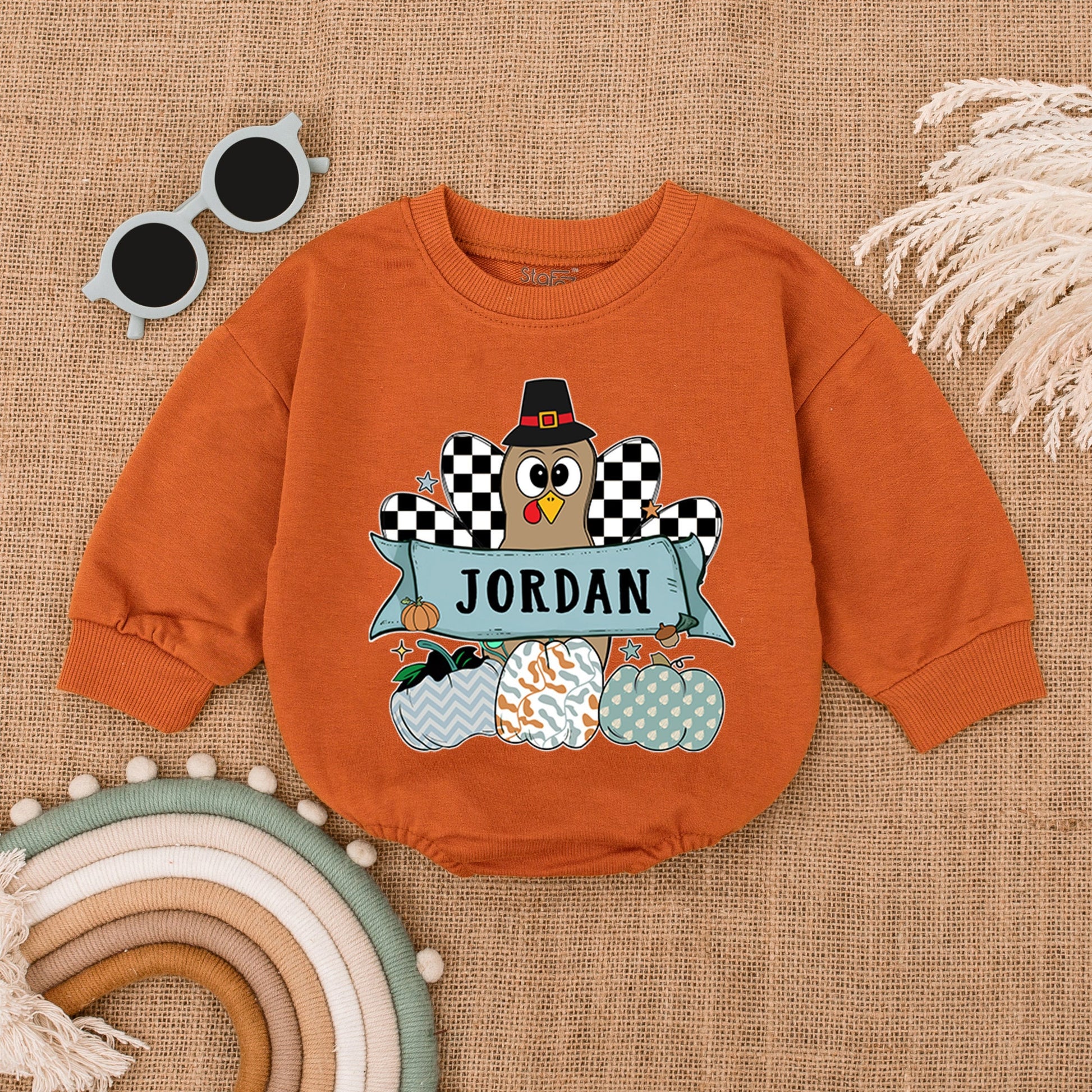 Fall Pumpkin Baby Romper: Custom Thanksgiving Outfit & Gift
