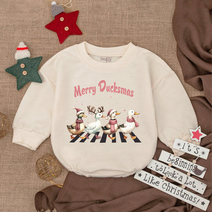 Holiday Baby Bubble Romper – Cute Farm Animal Christmas Outfit