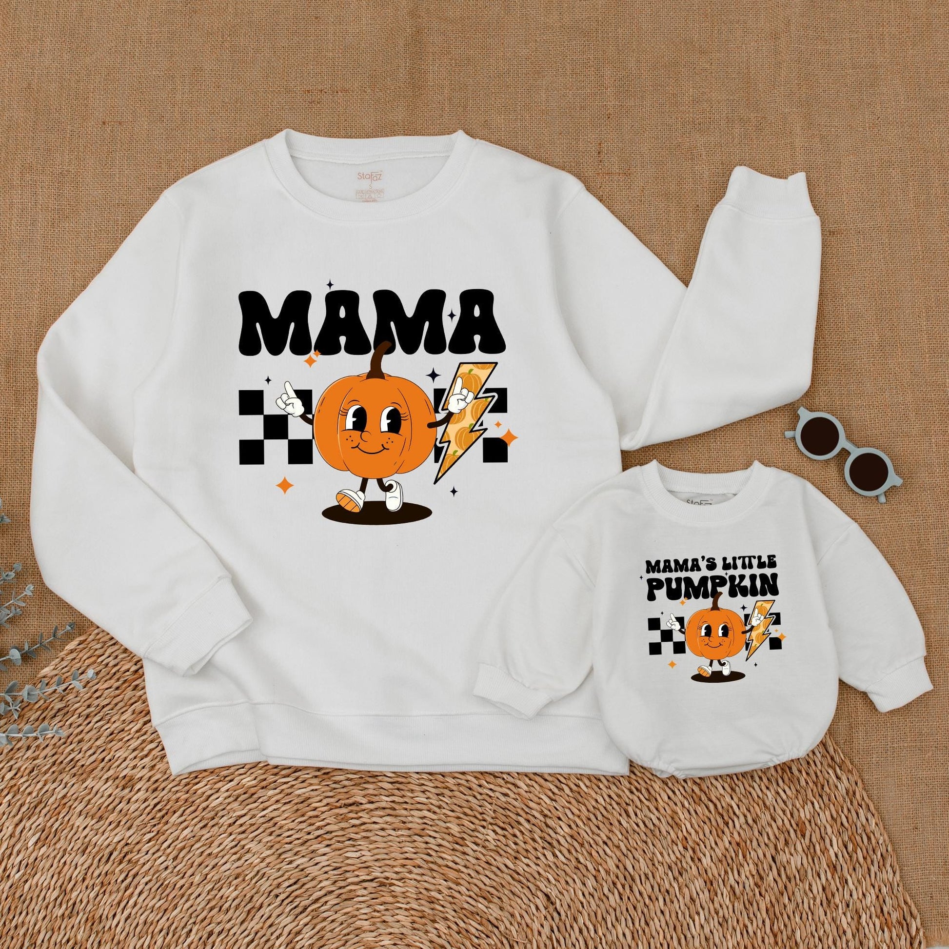 Pumpkin Patch Matching Outfits: Mommy & Me Fall Sweatshirts Set