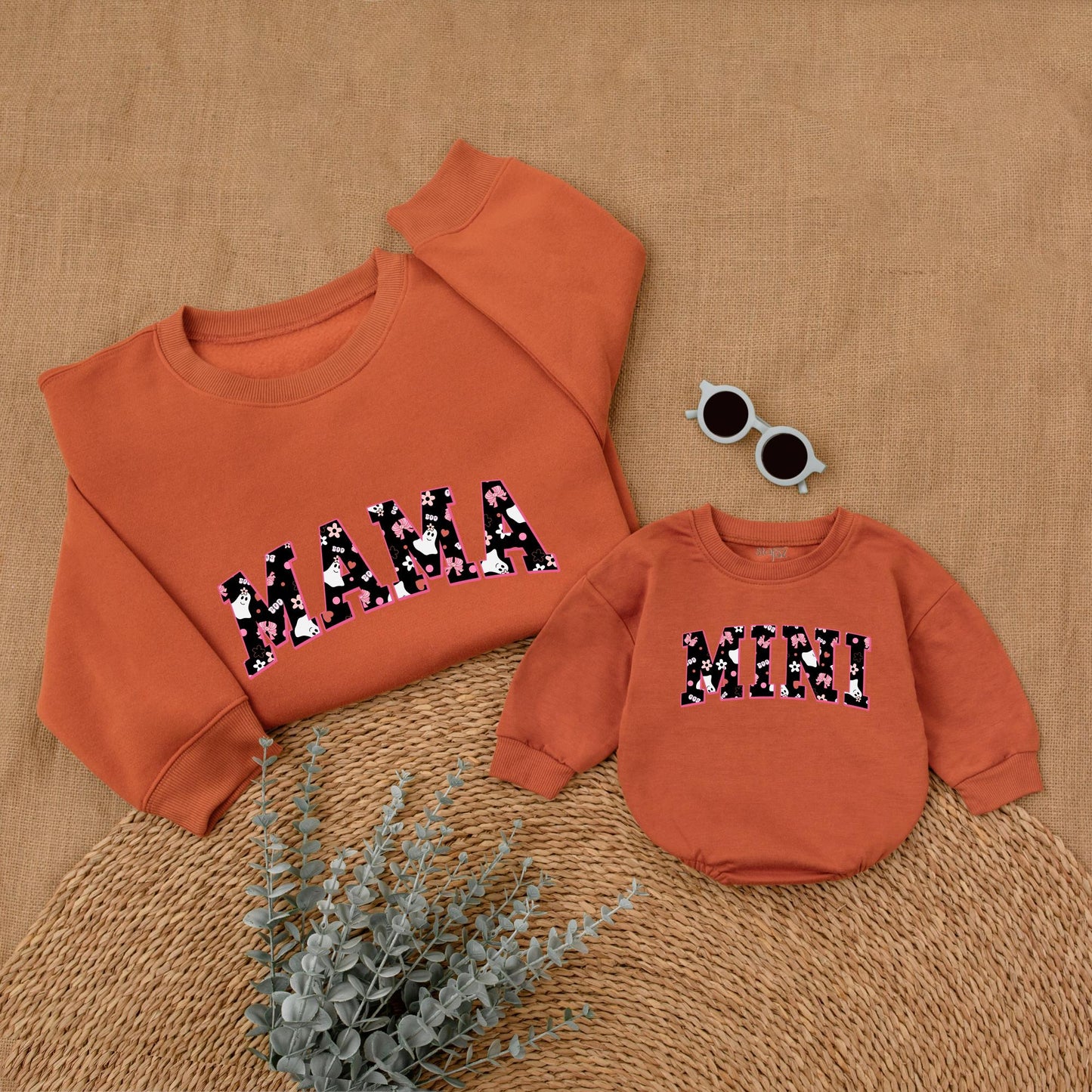 Matching Mama & Mini Spooky Sweatshirt: Halloween Family Outfits