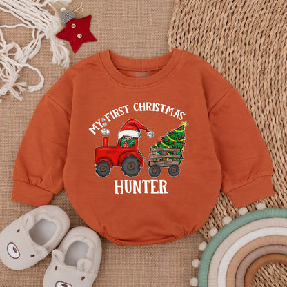 Farm Christmas Romper & Sweatshirt: Custom Baby & Toddler Gift