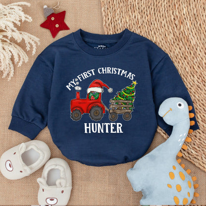 Farm Christmas Romper & Sweatshirt: Custom Baby & Toddler Gift