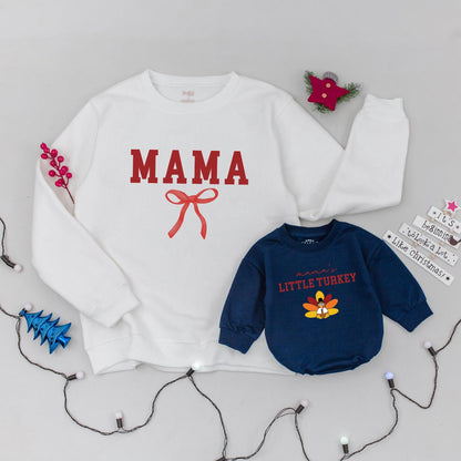 Thanksgiving Mommy & Me Retro Sweaters: Cute Fall Matching Outfits