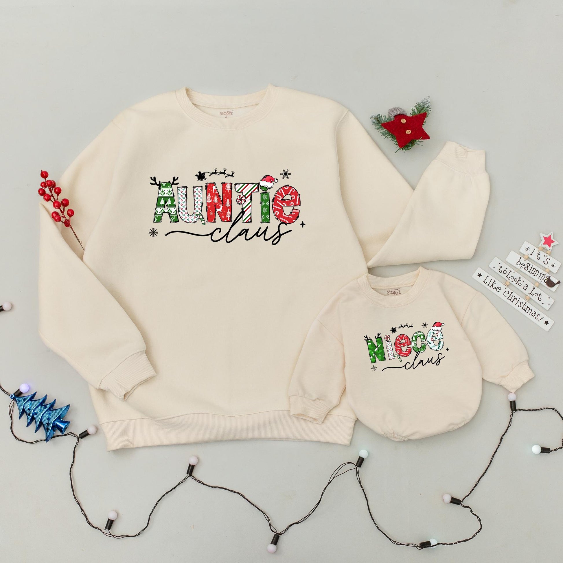 Auntie & Niece Christmas Sweaters: Trendy Family Matching Shirts