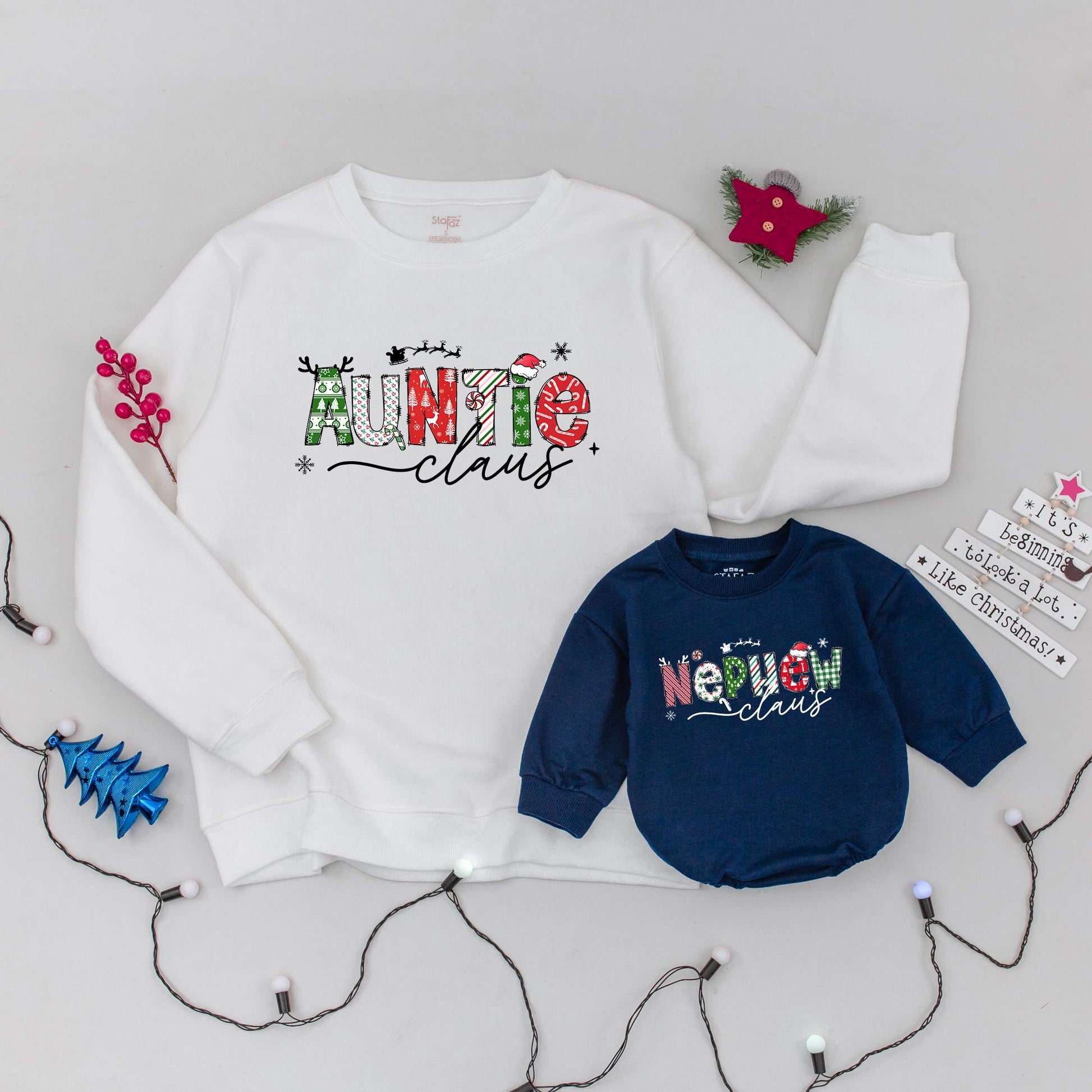 Auntie & Niece Christmas Sweaters: Trendy Family Matching Shirts