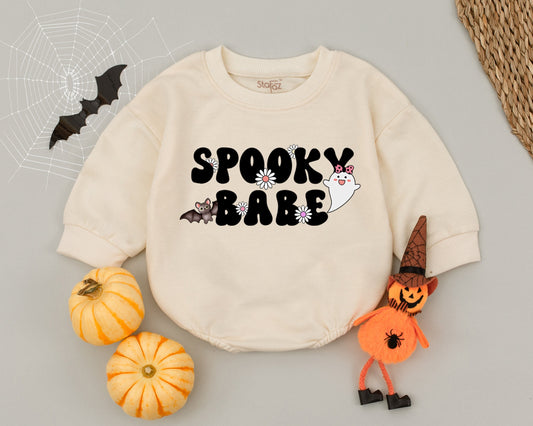 Adorable Ghost Romper: Cute Halloween Baby Outfit for Fall Fun